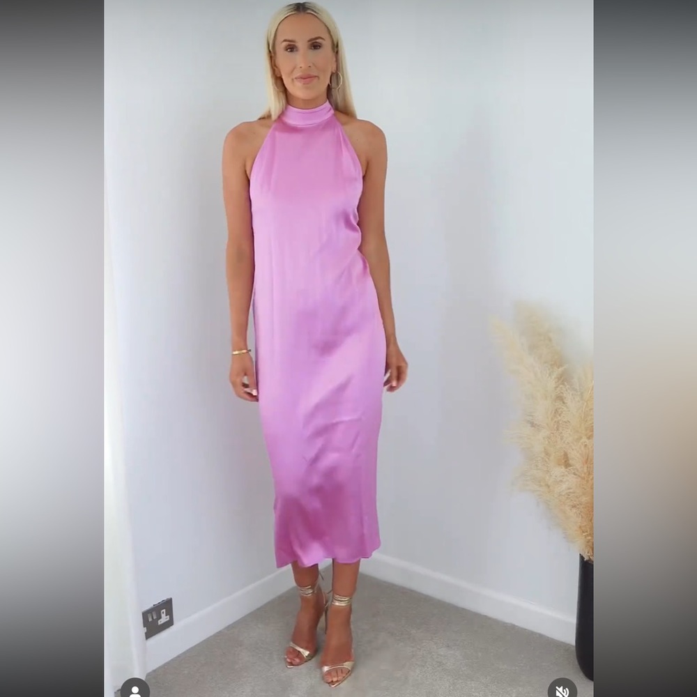 ZARA SATIN DRESS - Picture 2 of 15
